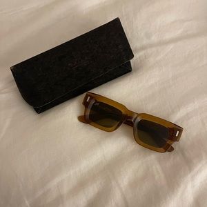 AKILA Ares sunglasses. CARAMEL ACETATE / BROWN LENS / SILVER HARDWARE